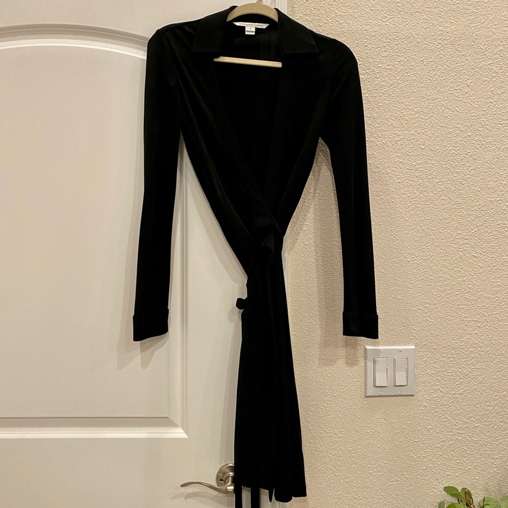 Diane Von Furstenburg classic black wrap dress